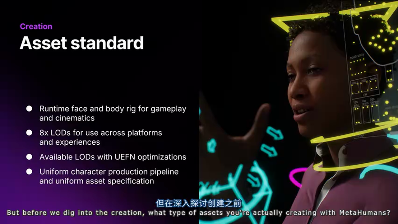 MetaHuman 资产标准
